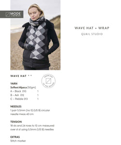 MODE at Rowan Wave Wrap & Hat Pattern