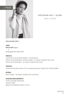 MODE at Rowan Holkham Hat & Scarf Pattern