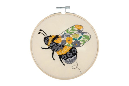 Floral Bee Embroidery Kit