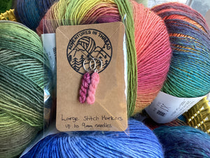 Adventures In Thread Handmade Mini-Skein Stitch Markers : Large Size
