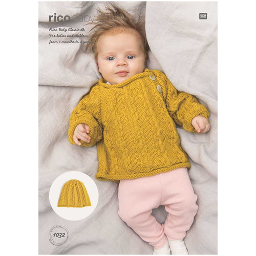 Jumper and Hat 1032 in Rico Baby Classic DK - Digital Download