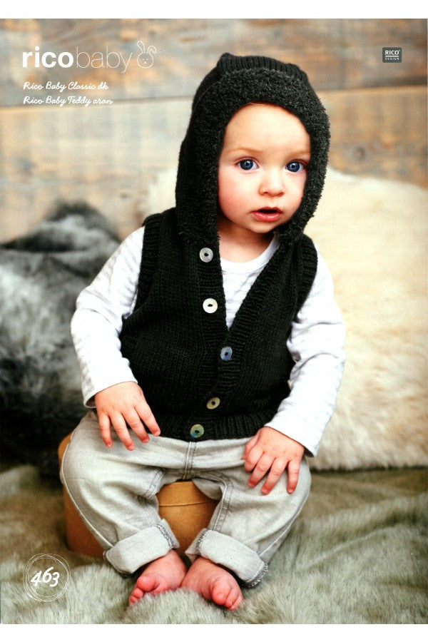 Jacket and Gilet 463 in Rico Baby Classic DK - Digital Download