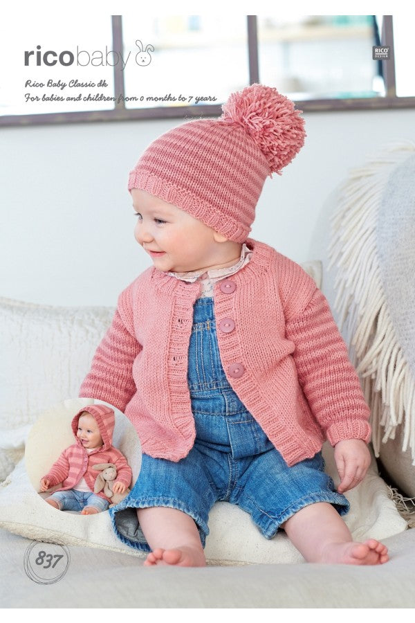 Cardigans and Hat 837 in Rico Baby Classic DK - Digital Download