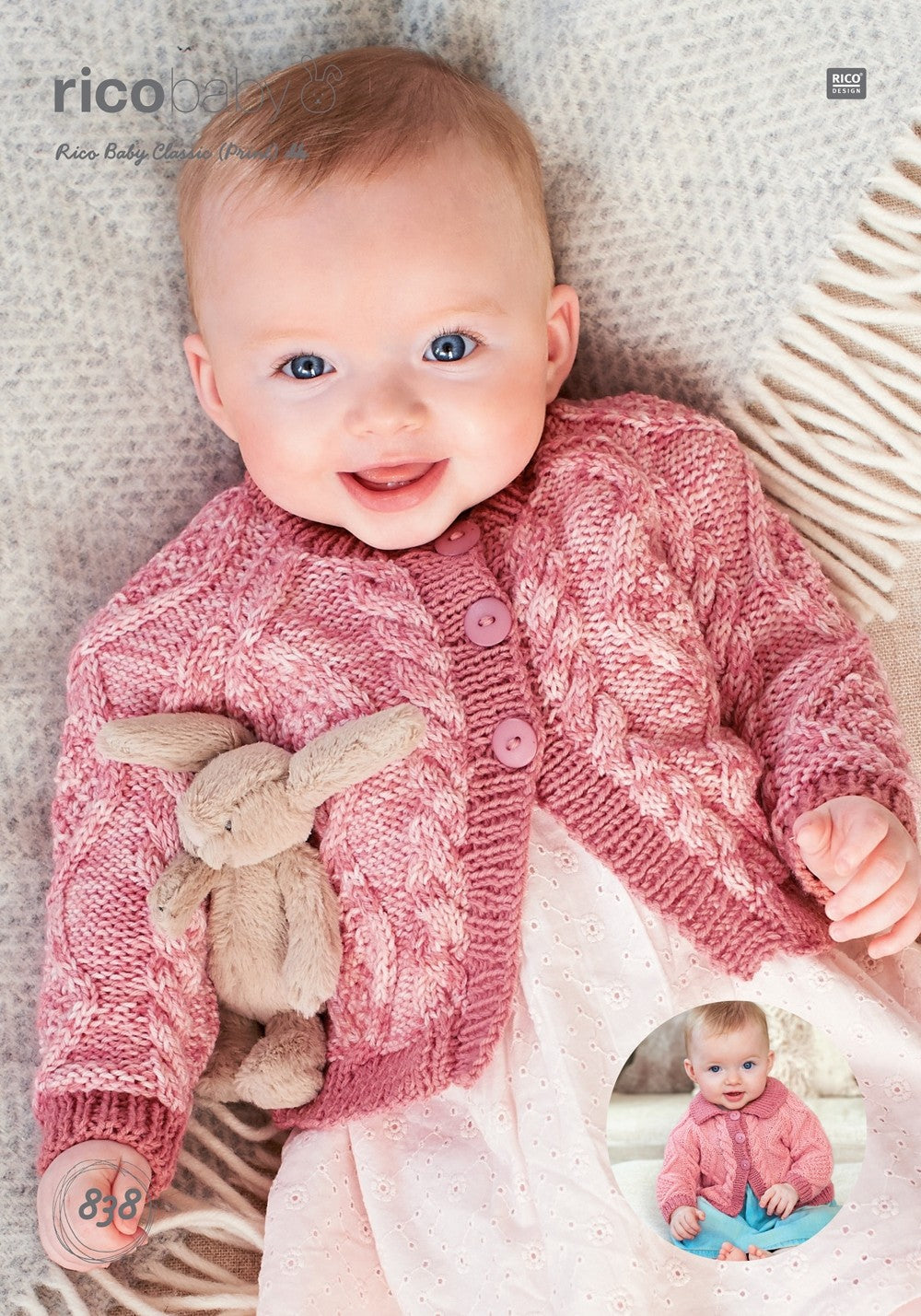 Cardigan 838 in Rico Baby Classic DK - Digital Download