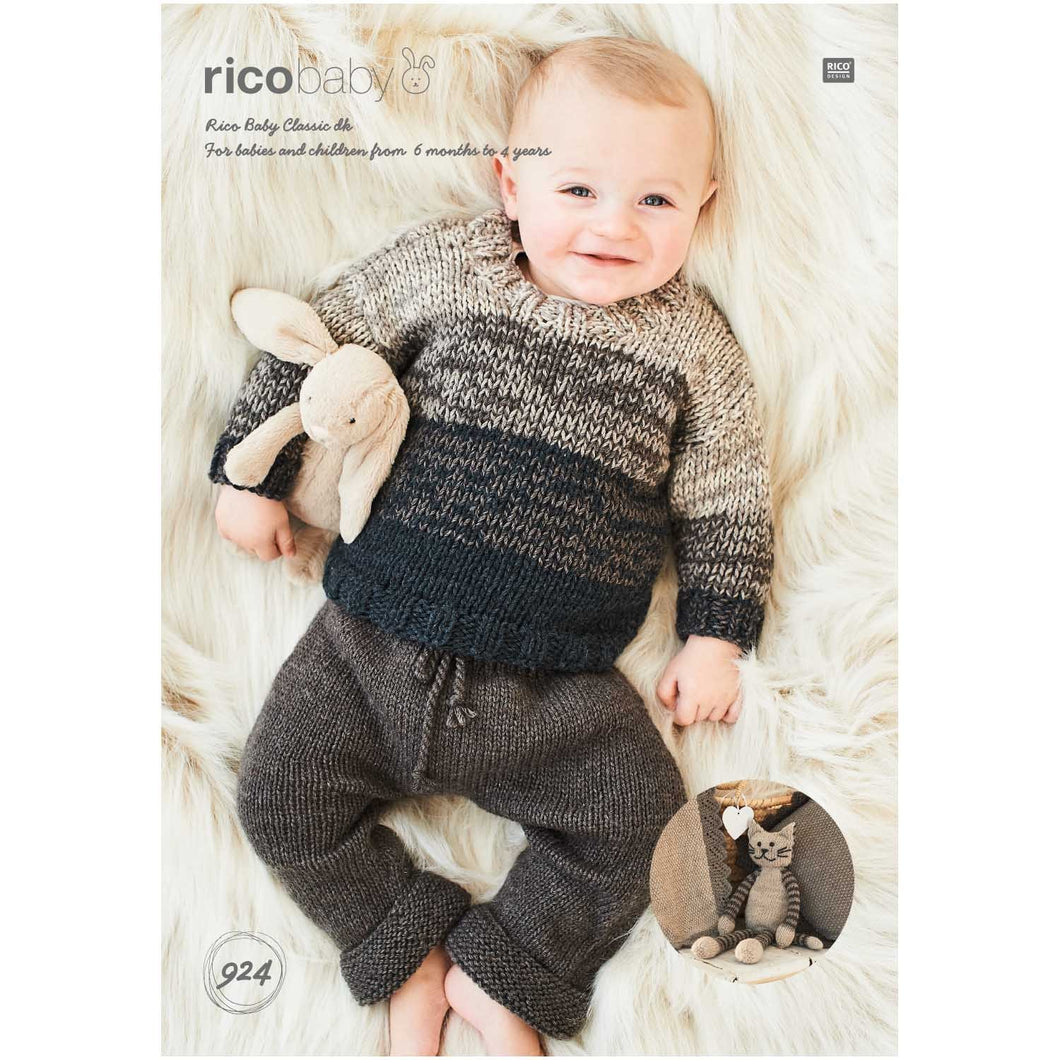 Sweater and Toy 924 in Rico Baby Classic DK - Digital Download