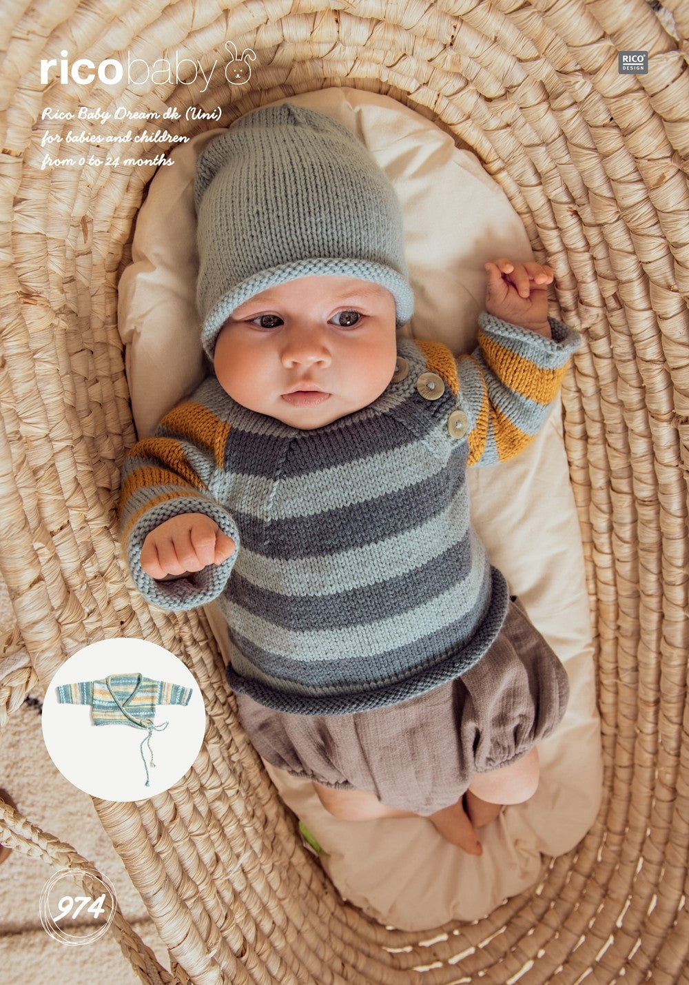 Sweater, Jacket and Hat 974 in Baby Dream DK - Digital Download