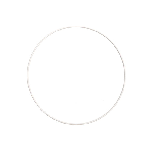 20cm Metal Craft Circle: White