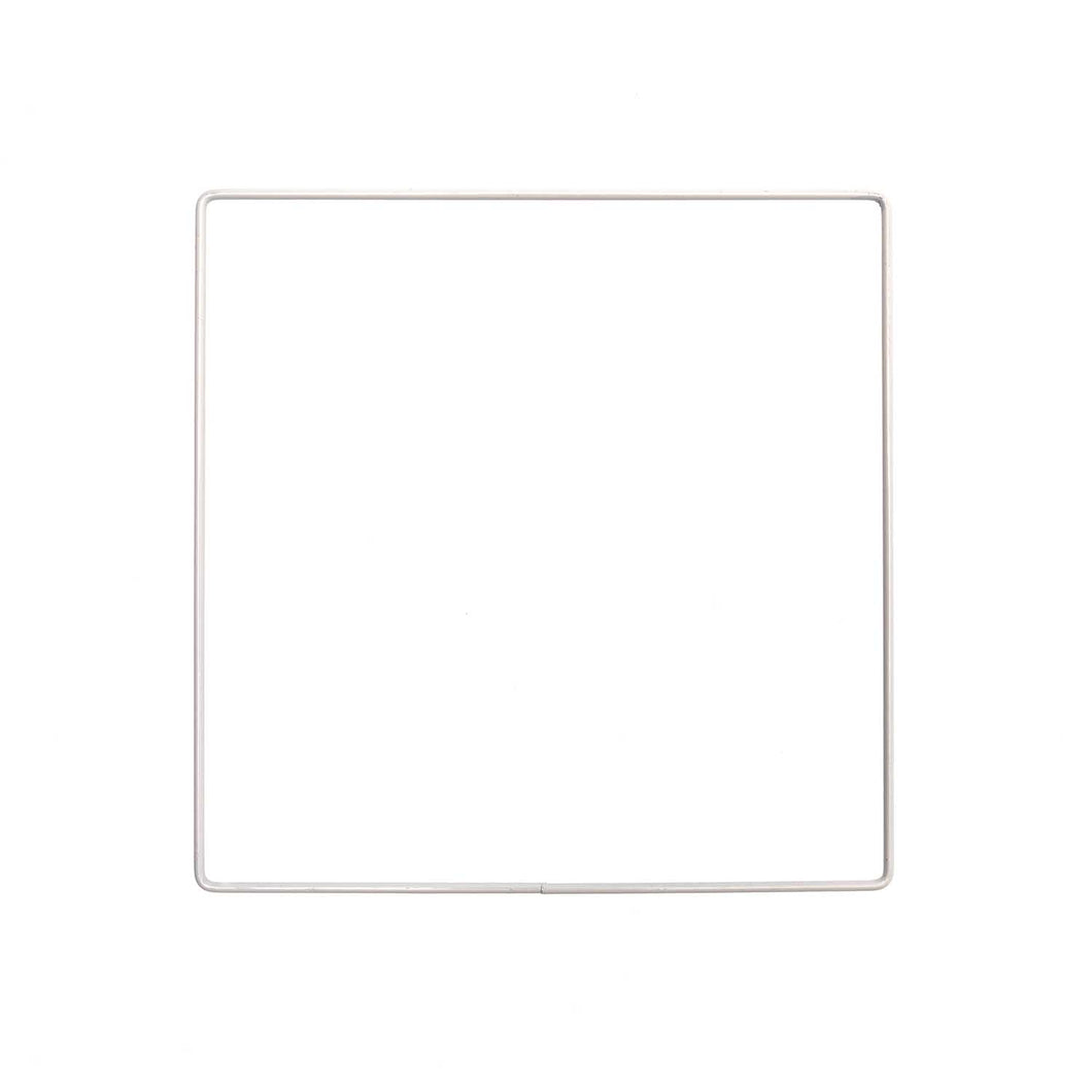 20cm Metal Craft Square: White
