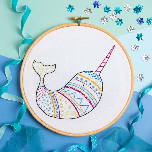 Narwhal Embroidery Kit