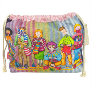 Knitting and Crochet Projects Drawstring Bag