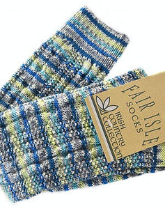 Grange Crafts Irish Country Collection Knitted Fair Isle Socks, Knee High, Medium (UK 4-7)