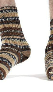 Grange Crafts Irish Country Collection Knitted Fair Isle Socks - Short, Size Medium (UK 4-7)