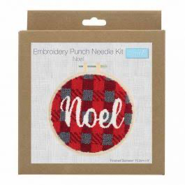 Punch Needle Kit: Yarn and Hoop: Noel