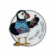 Load image into Gallery viewer, Emma Ball Crafty Puffins Enamel Pin